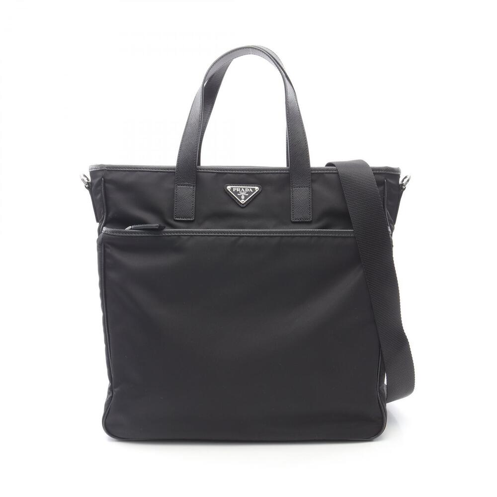 Prada VITELLO CITY Business Bag Saffiano Leather Black